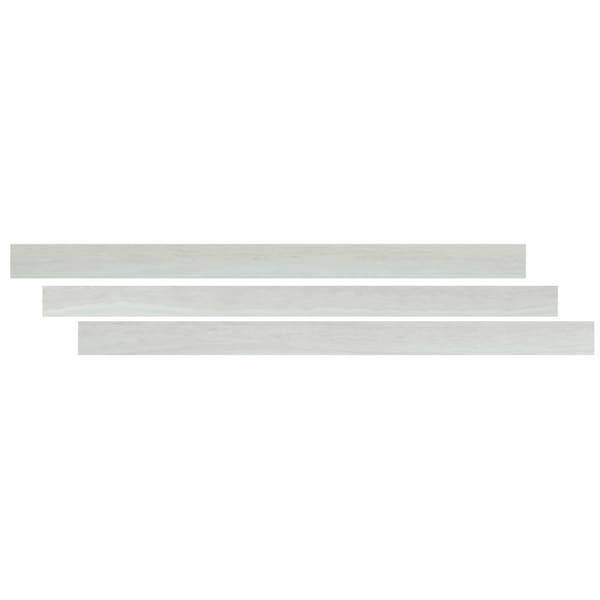 White Ocean 0.75 In. Thick X 2.33 In. Wide X 94 In. L Luxury Vinyl Overlapping Stair Nose Molding